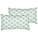 Set Di 2 Cuscini Tessuto Verde Menta E Bianco 40 X 70 Cm Kalamos - Foto miniatura 2