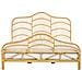 Letto Matrimoniale Rattan Color Legno Chiaro 180 X 200 Cm Domeyrot - Foto miniatura 4