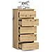Cassettiera CL5, 5 cassetti, 40x35x92 cm, Colore Quercia Artisan - Foto miniatura 2