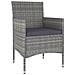 Set Pranzo Da Giardino 5 Pz Polyrattan E Vetro Temperato Grigio - Foto miniatura 3