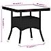 Set Pranzo Da Giardino 5 Pz Polyrattan E Vetro Temperato Grigio - Foto miniatura 7