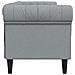 Divano Chesterfield A 3 Posti Grigio Chiaro In Tessuto - Foto miniatura 3