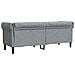 Divano Chesterfield A 3 Posti Grigio Chiaro In Tessuto - Foto miniatura 4