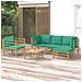 Set Salotto Da Giardino 6pz Con Cuscini Verdi Bambù - Foto miniatura 8
