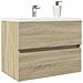 Mobile Lavabo Rovere Sonoma 60x38,5x45 Cm In Legno Multistrato - Foto miniatura 3