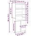 Credenza Bianca 70x35x180 cm in Legno Multistrato - Foto miniatura 9