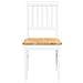 Sedie da Pranzo 2 pz Bianche in Legno Massello di Hevea - Foto miniatura 6