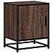 Comodino Rovere Marrone 40x31x50 Cm Legno Multistrato E Metallo - Foto miniatura 2