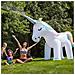 Unicorno Gonfiabile Gigante Con Spruzzatore D'acqua Sul Corno. 220x120 Cm. 120x70x220 Cm. Colore Bianco - Foto miniatura 2