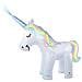 Unicorno Gonfiabile Gigante Con Spruzzatore D'acqua Sul Corno. 220x120 Cm. 120x70x220 Cm. Colore Bianco - Foto miniatura 1