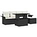 Set Divano da Giardino  8 Pezzi con Cuscini Nero Polyrattan, Divano da Giardino  2 Posti con Storage e Cuscini Nero Polyrattan - Foto miniatura 1