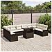 Set Divano Giardino 11 Pezzi con Cuscini Marrone Rattan Polietilene - Foto miniatura 3