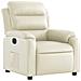 Poltrona Reclinabile Crema in Similpelle - Foto miniatura 1