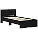 Letto senza Materasso con Testiera Nero Rovere 75x190 cm - Foto miniatura 3