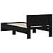 Letto senza Materasso con Testiera Nero Rovere 75x190 cm - Foto miniatura 8