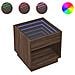Tavolino da Salotto con LED Infinity Rovere Marrone 50x50x50 cm - Foto miniatura 1