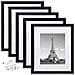 Set Di 5 Cornici Per Foto In Pvc Nero 20x25 Cm Con Passepartout - Esposizione Da Parete E Da Tavolo - Foto miniatura 1