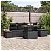 Set Divano da Giardino con archiviazione 6 pcs Nero Poly Rattan - Foto miniatura 2