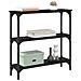 Tavolo consolle con lo scaffale Rovere nero 75 x 22.5 x 75 cm - Foto miniatura 3