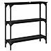 Tavolo consolle con lo scaffale Rovere nero 75 x 22.5 x 75 cm - Foto miniatura 7