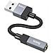 Adattatore Audio Jack 3.5mm Femmina A Usb-a Maschio 15cm, Nero - Foto miniatura 2