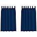 Tende con tende 2 pcs Blu scuro Poliestere - Foto miniatura 1