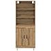 Credenza Rovere artigianale 69,5 x 34 x 180 cm - Foto miniatura 8
