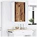 Armadio pensile Riga Legno Antico e Bianco 50 x 31 x 80 cm - Foto miniatura 4