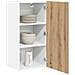 Armadio pensile Riga Rovere Artigiano e Bianco 40 x 31 x 80 cm - Foto miniatura 3