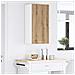 Armadio pensile Riga Rovere Artigiano e Bianco 40 x 31 x 80 cm - Foto miniatura 4
