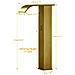 Rubinetto per lavabo da bagno, Blackswan, tipo M304, modello alto in oro con bocca a cascata e sensore, misura 31 cm - Foto miniatura 4