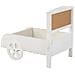 Supporto Carrello Portafiori In Legno Bianco 38x31,5x24h - Foto miniatura 6