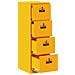 Armadio per File 2 pcs Giallo senape 44 x 50 x 106.5 cm - Foto miniatura 6