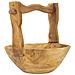 Cestino Svuotatasche Timbo In Teak Riciclato Con Manico Ad Arco 32x25x27 Cm — Pezzo Unico - Foto miniatura 1