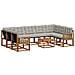 Set di divani da esterno 10 pcs Grigio Naturale e Chiaro - Foto miniatura 1