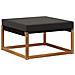 Set di divani da esterno con cuscino 4 pcs Naturale e Nero - Foto miniatura 4