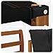 Set di divani da esterno con cuscino 4 pcs Naturale e Nero - Foto miniatura 7