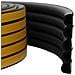 Nastro adesivo per finestre Nero 9 x 8 mm 12 m Schiuma EPDM - Foto miniatura 1