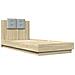 Struttura letto con testata Rovere Sonoma Legno ingegnerizzato - Foto miniatura 3