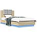 Struttura letto con testata Rovere Sonoma Legno ingegnerizzato - Foto miniatura 1