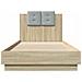 Struttura letto con testata Rovere Sonoma Legno ingegnerizzato - Foto miniatura 7