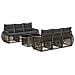 Set Divano da Giardino 7 pz Grigio e Grigio Scuro polyrattan - Foto miniatura 1