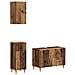 Set di armadietti da bagno in 3 pezzi ALKMAAR Legno antico - Foto miniatura 1