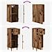 Set di armadietti da bagno in 3 pezzi ALKMAAR Legno antico - Foto miniatura 3