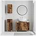 Set di armadietti da bagno in 3 pezzi ALKMAAR Legno antico - Foto miniatura 6