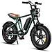 M20 Bici Elettrica Fat Bike 20'' 250W 25km /h, Doppia Sospensione, Autonomia 75km, Telaio Alluminio, Verde - Foto miniatura 1