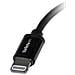 Cavo connettore corto Lightning a 8 pin Apple a USB da 15cm nero per iPhone / iPod / iPad - Foto miniatura 2