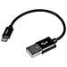 Cavo connettore corto Lightning a 8 pin Apple a USB da 15cm nero per iPhone / iPod / iPad - Foto miniatura 3