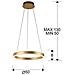 Lampada A Sospensione A Led Integrata In Oro - Foto miniatura 6