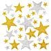 Oro E Argento Glitter Star Foam Adesivi (confezione Da 150) Autoadesivo Scrapbook Stickers - Foto miniatura 4